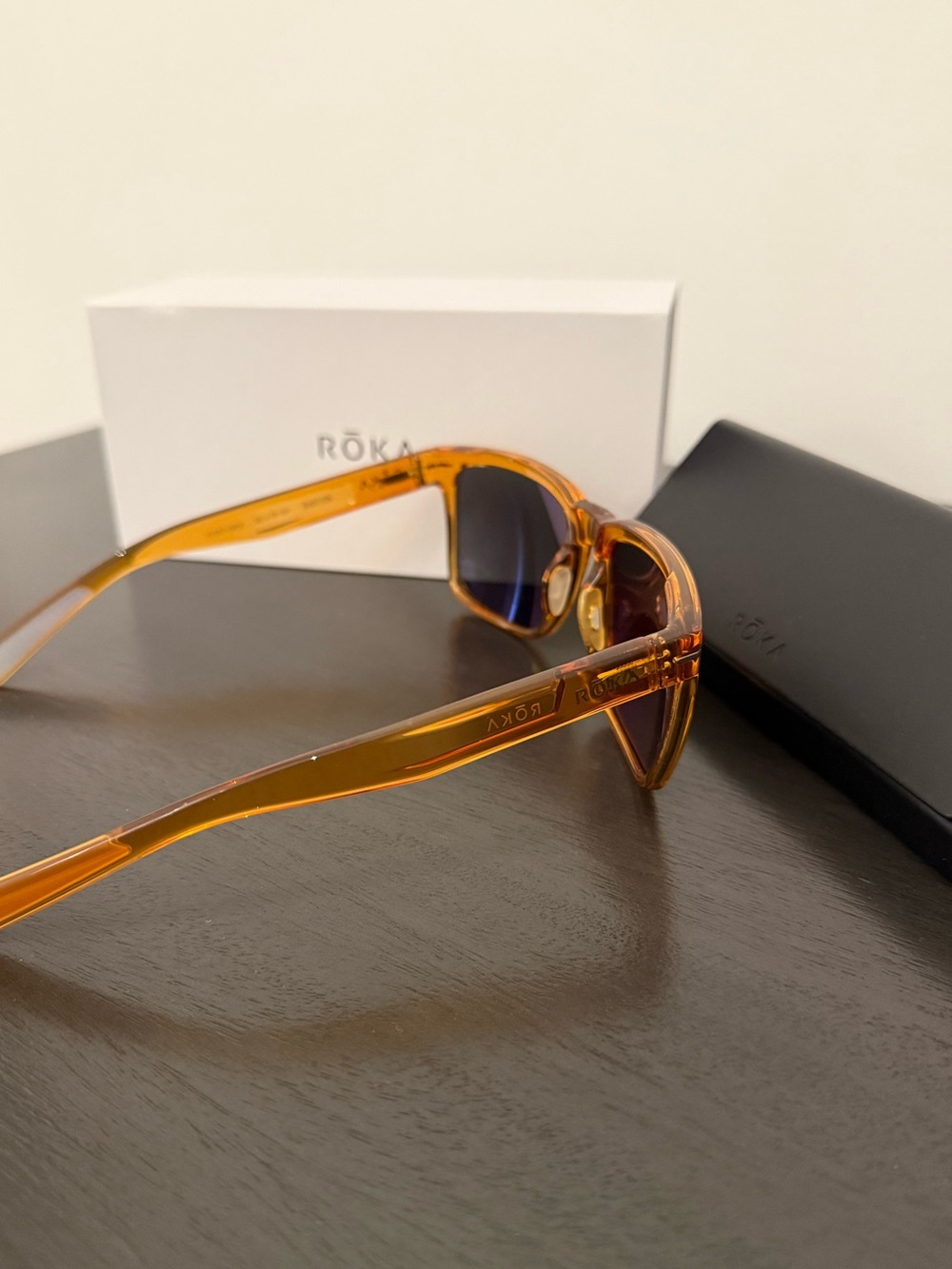 Roka Amber Frame Polarized Sunglasses - Amber/Black - Picture 5 of 6